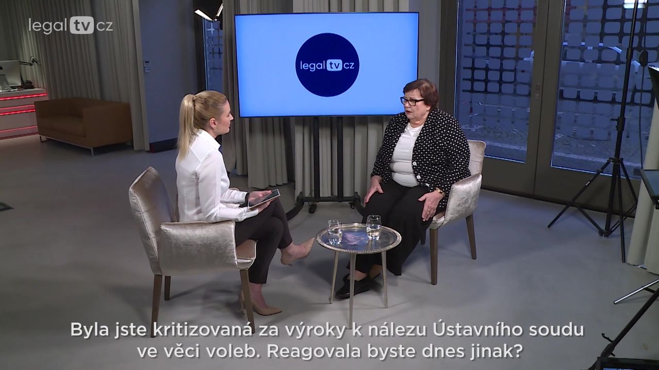 Marie Benešová | jednorázový volební zákon | TelevizeSeznam.cz